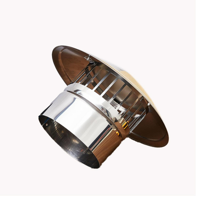 Roche en acier inoxydable à ventilation ronde cheminée 150 mm pour cheminée extérieure