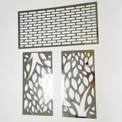 Motif moderne découpé au laser pour plaque en acier inoxydable personnalisée