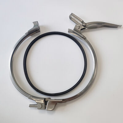 304 Stainless Steel Fast Pull Ring Tube Clamp U Shaped Seal Quick Connector Pipe Clamp