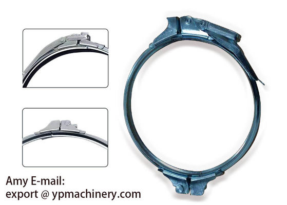 Colliers de serrage rapides pour tuyaux galvanisés de 140 mm, clips en spirale
