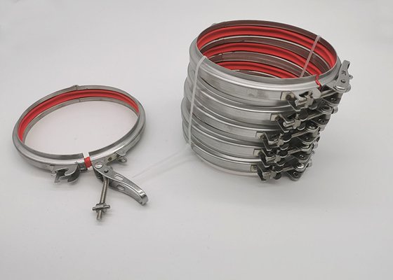 Type boulonné par 304 en acier bride de tuyau inoxydable de 125mm canalisant des agrafes avec le caoutchouc