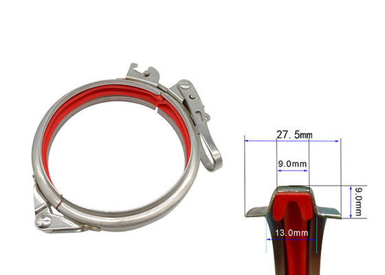 conduit d'OEM de 1.0mm bride de tuyau de libération rapide de 8 pouces réglable pour HAVC