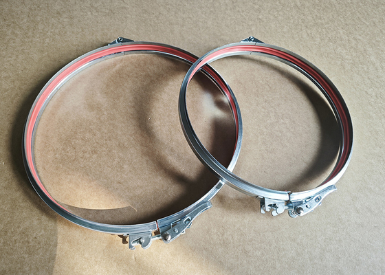 Clampes de tuyauterie à grande profondeur pour conduits d'air 80 mm galvanisées