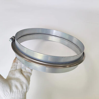 Collier de serrage en Zinc poli pour conduit de Ventilation, boulon galvanisé, 250mm