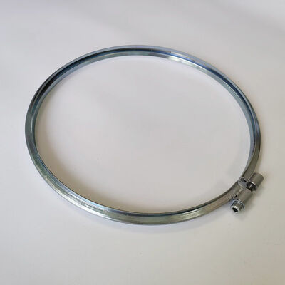 Clampe à tuyau galvanisée à boulonnage à anneau de type V pour conduits modulaires de collecte de poussière